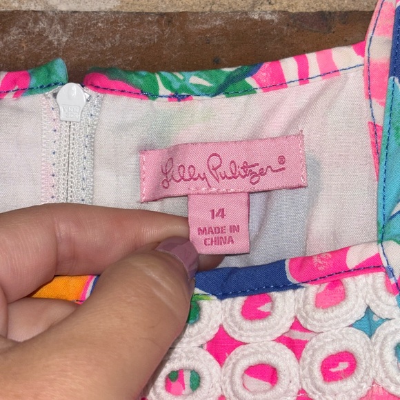 Lilly Pulitzer Girls Elize Fit Flare Dress in Jungle Utopia 14 - Picture 5 of 6